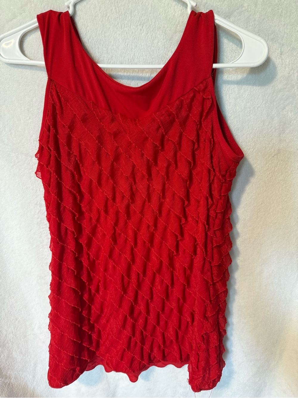 Red Ruffled Tank - Picture 2 of 3